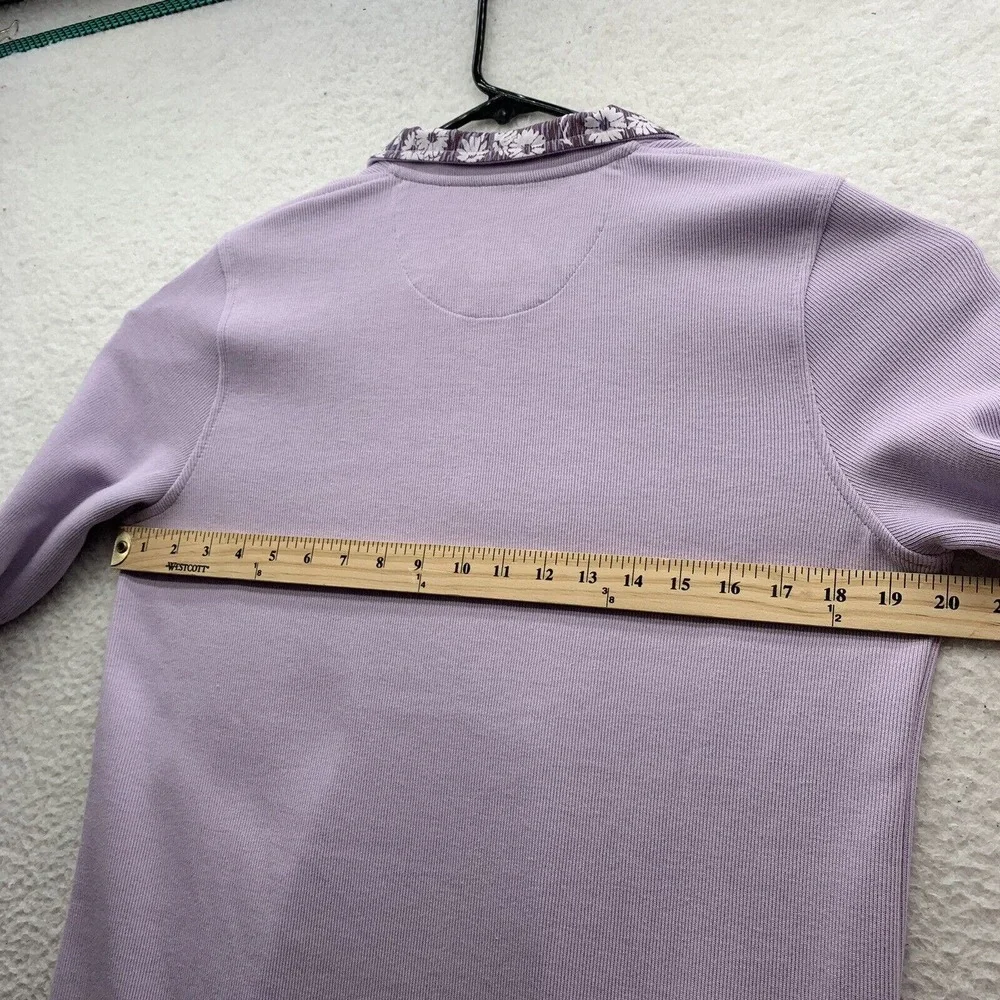 Orvis Jacket Womens‎ Medium M Lavender Flip Cuff Floral Lightweight Outdoors Mom